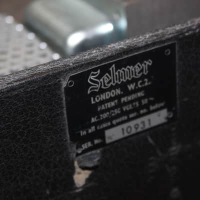 Vintage 1963 Selmer Zodiac Twin Thirty Truvoice Croc Skin Amplifier w/ Pedal image 13