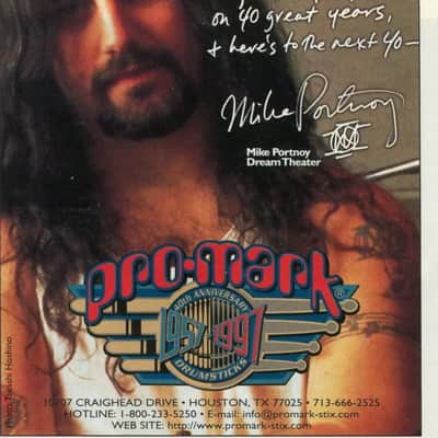 Pro-Mark Rare Mike Portnoy signature drum sticks ( Red link) 1997-2004 - Hickory lacquered image 9