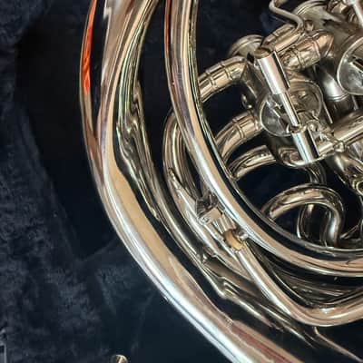 Silver  Double French Horn with case and mouthpiece image 12