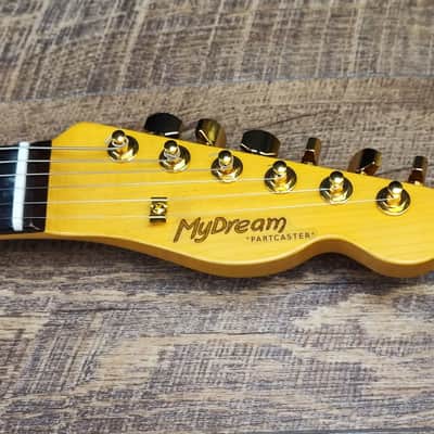 MyDream Partcaster Custom Built - Gold Charlie Christian Quarter Sawn image 6