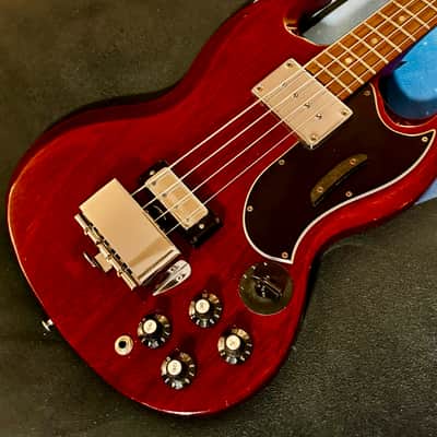 Bruce Kulick Collection (KISS)  1967 Gibson EB-3 - Cherry Red - Original Case image 9