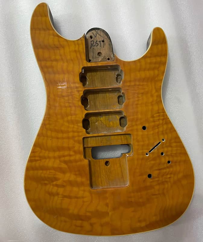 Quilted Maple Top HHH Guitar Body DIY Project image 1