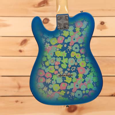 Fender Custom Shop Vintage Custom 1968 Blue Flower Telecaster NOS - Aged Blue Floral - R140270 - PLEK'd image 7