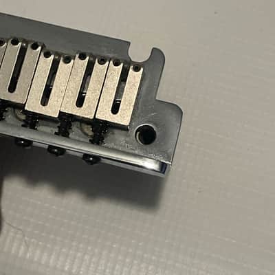 1980's Fender USA American Stratocaster 2 Post Chrome Tremolo Bridge & Arm 2 1/16" image 11