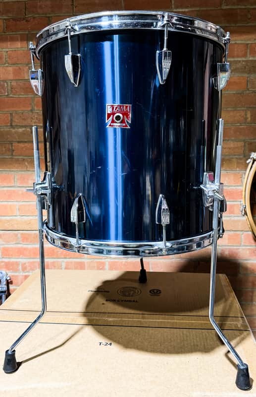Tama Swingstar 16” Floor Tom Red Label 80’s - Midnight Blue image 1