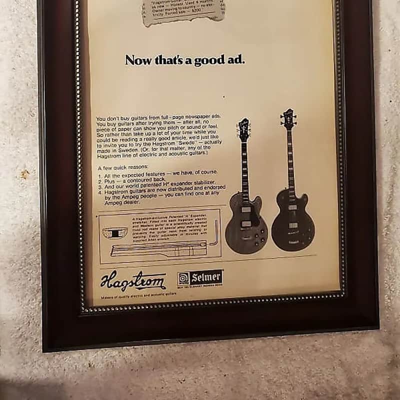 1974 Hagstrom Swede B & W