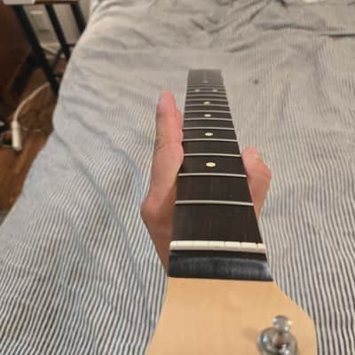 2026 Warmoth Telecaster Neck, Stainless Jumbo Frets LEVELED with Gotoh Tuners INCLUDED, Tusq XL nut cut by Luthier,  VERY Dark Rosewood fretboard, Modern, 59 roundback, 1 11/16" 43mm nut, 9.5" radius. image 8