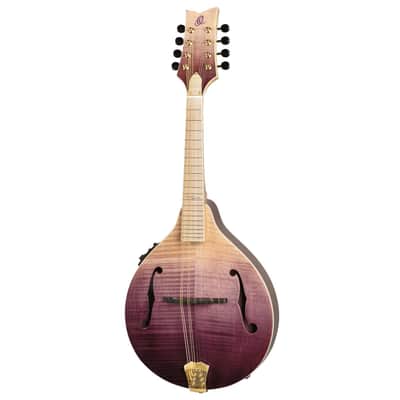 Ortega RMAE200PF Americana Series A-Style Solid Flamed Maple Top Maple Neck 8-String Acoustic-Electric Mandolin w/Croco Leather Case image 6