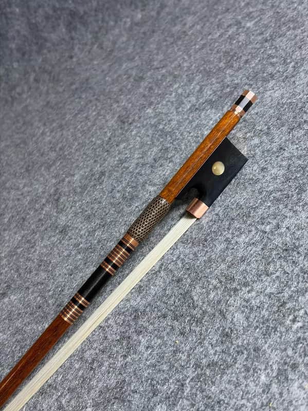 Handmade 4/4 Violin Bow 61g Ebony Frog Imitation Gold Fittings image 1