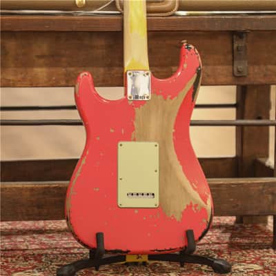 FENDER Custom Shop Michael Landau Stratocaster Relic Fiesta Red Over 3 Tone Sunb image 2