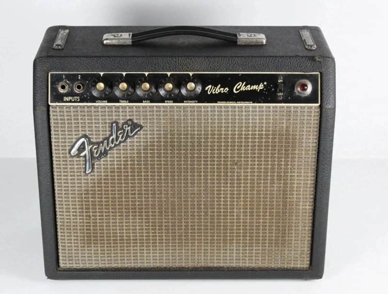 1981-1982-1983 Vintage Fender Vibro Champ Tube Combo Amp Blackface USA 1980s image 1