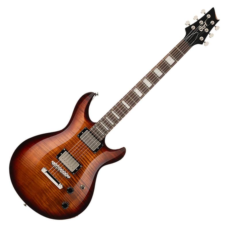 Cort M600 Tobacco Sunburst Flame Maple Top Double Cutaway Electric Guitar image 1