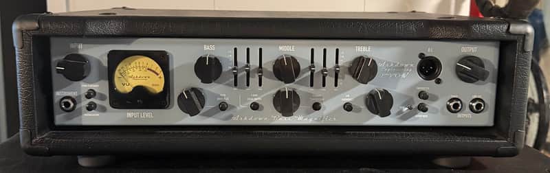 Full stack rig: Ashdown ABM-600-EVO IV 600W Bass Head with footswitch + ABM-410H & ABM-115H late 20-teens - Black Matte image 1