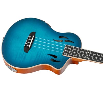 Ortega RTPX-U-FMA TourPlayer Series Flamed Maple Top Mahogany Neck 4-String Tenor Electric Ukulele w/Gig Bag image 10