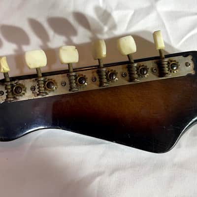Vintage Kingston 1960's Electric Guitar - Tobacco/Sunburst two tone dual pickups image 17