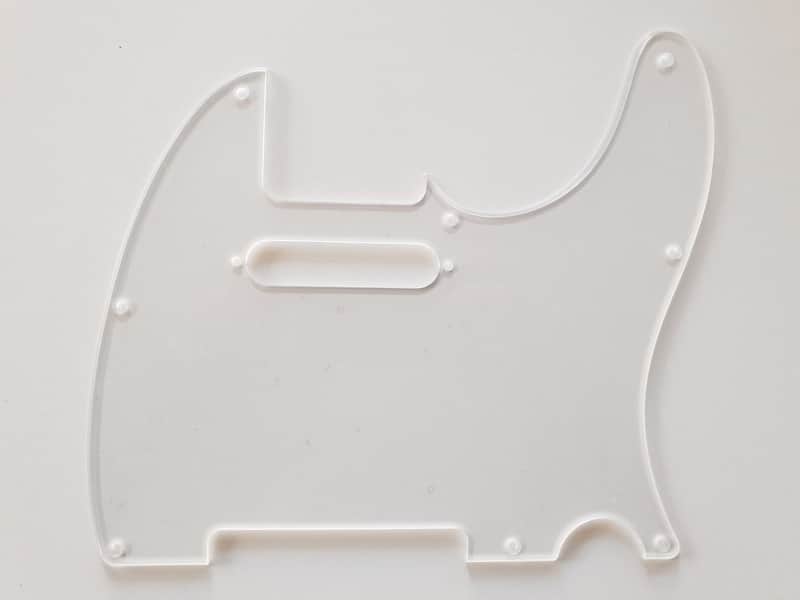 Telecaster standard guitar pickguard 1ply clear transparent fits fender new image 1