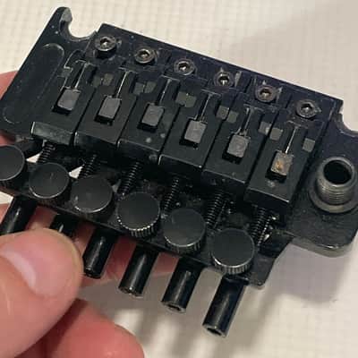 2000's Electric Guitar Black Licensed Floyd Rose Double Locking Tremolo Guitar Bridge image 13