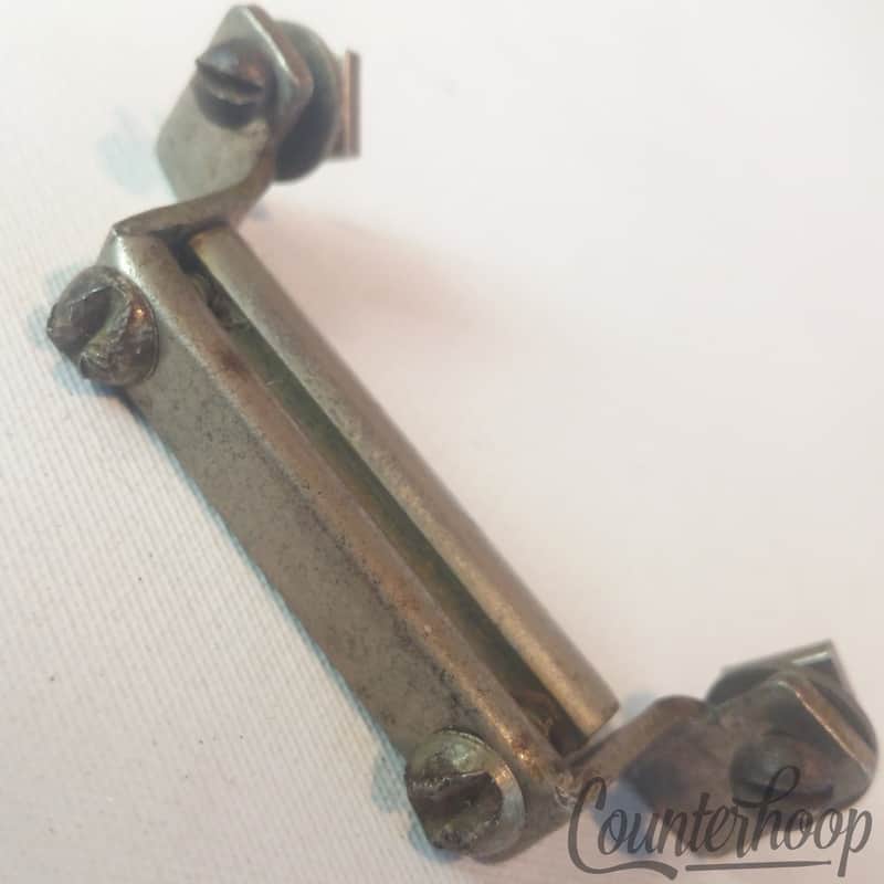 *Leedy Snare Drum Butt Plate 1 7/8" Half-Circle Clamp Nickel Vintage USA 20s* - Fair / 6.95/24.95 image 1