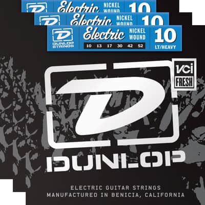 3 Sets of Dunlop DEN1052 Electric Guitar Strings 10-52 image 4