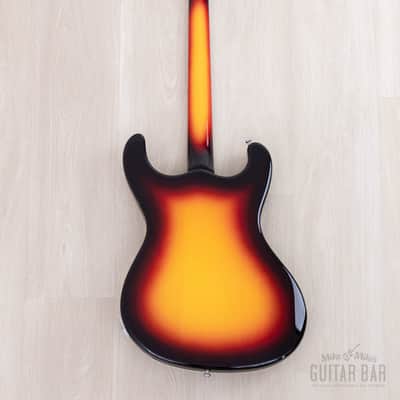 1990s Mosrite Ventures Model '63 Vintage Reissue Sidejack Sunburst w/ Vibramute & Case image 3