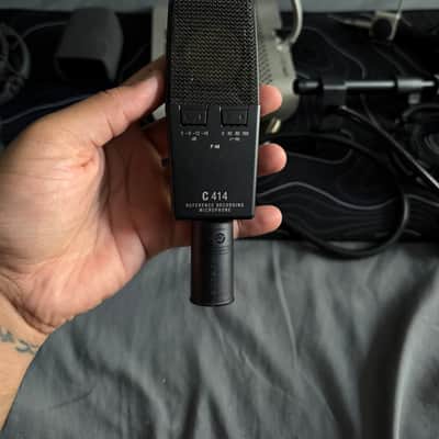 AKG C414 B ULS Large Diaphragm Multipattern Condenser Microphone 1990s - Black image 2