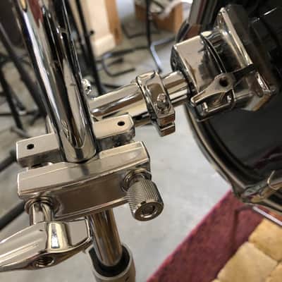 Pearl Export 5-tom shell pack with matching snare (Jet Black), Quick Beat hi-hats, hardware, and throne image 18