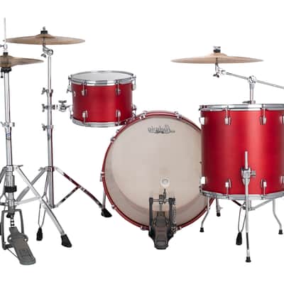 Ludwig NeuSonic Satin Diablo Red Painted Pro Beat Drums 14x24_16x16_9x13 3pc Shell Pack | NEW Authorized Dealer image 3