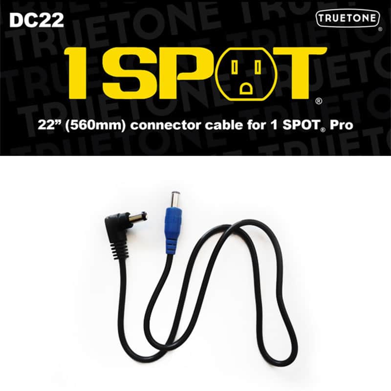 Truetone DC22 22" 1 Spot Pro Pedal Power Cable Blue 5.5 x 2.1mm image 1