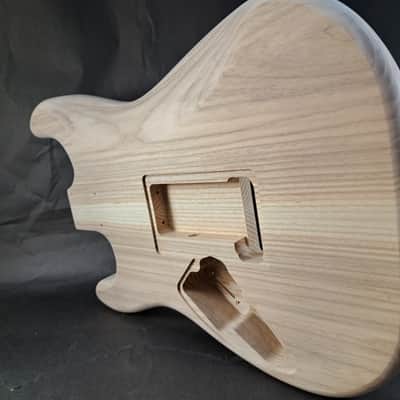 Unfinished Ash HxH guitar body - fits Fender Strat Stratocaster neck Floyd Rose J2478 image 4