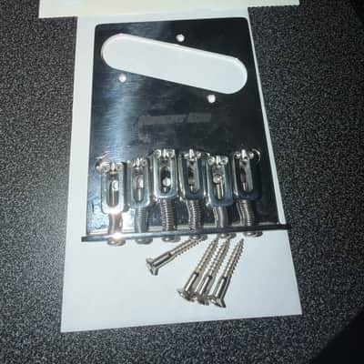 Hipshot Telecaster 6-Saddle Retrofit Bridge - 4-Hole Mount 2020s - Stainless Steel image 1