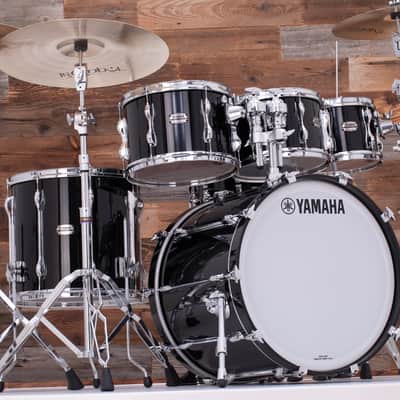YAMAHA RECORDING CUSTOM 5 PIECE DRUM KIT, REAL BLACK LACQUER image 3