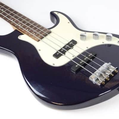 Early 2000's Silvertone Midnight Purple Indigo Jazz Bass J-Style Bass ~Rosewood Fretboard~ image 12