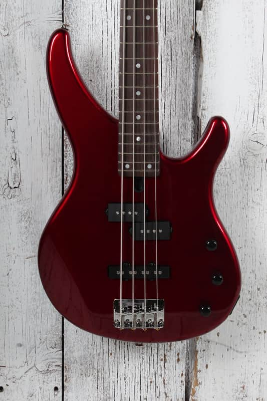 Yamaha TRBX174 RM Double Cutaway 4 String Electric Bass Guitar Red Metallic image 1