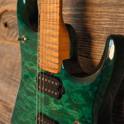 Used Ernie Ball Music Man BFR JP-15 - Teal Quilt Burst w/OHSC image 4