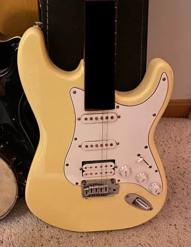 1998 Squier Strat Neck on Unknown HSS Body image 1