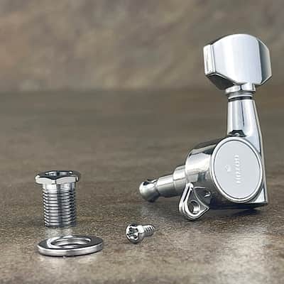 Gotoh Schaller-style Knob Chrome Tuners (6-in-a-line) - Left Handed 07224CX image 3
