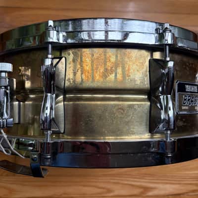 (Video) Yamaha 1990s SD-4105 14x5.5 Seamless Brass Snare Drum image 3
