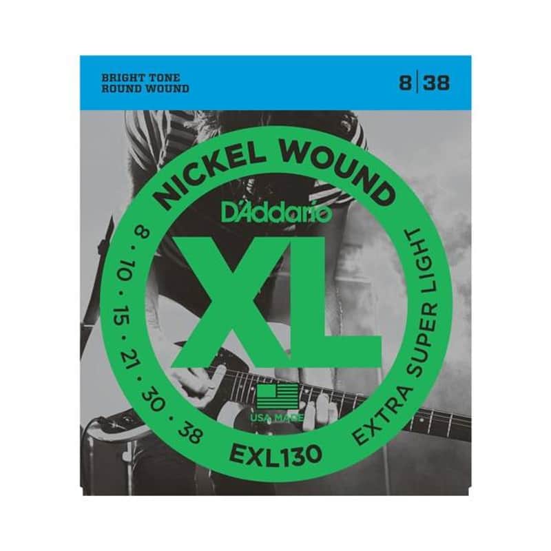 NEW D'Addario EXL130 Nickel Wound-Extra Super Light -.008-.038 image 1