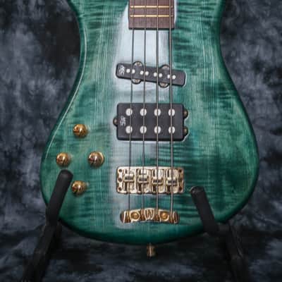 Lefty Warwick Streamer LX JazzMan 2009 Trans Green Left Handed image 1
