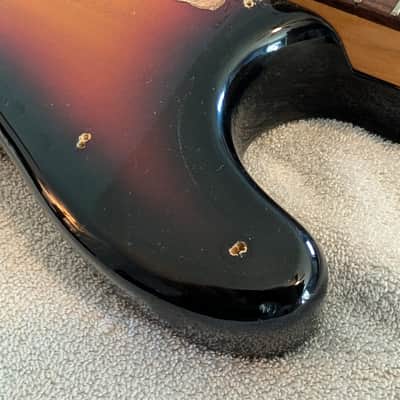 Vintage 1970's Aria (MIJ) Strat Body & Neck (Sunburst, maple neck w/rosewood fret board) image 3