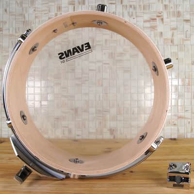 Click Custom 8ply Maple 4x10 Pancake Tom Tom White Ripple image 9