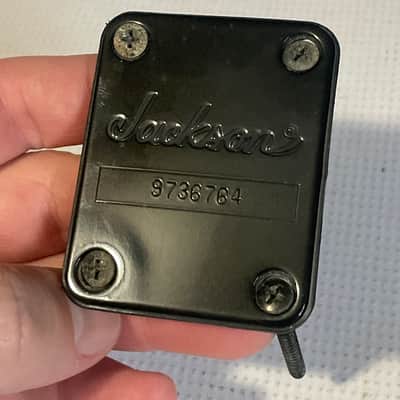 2005 Era Made in Japan Jackson DKMGT Dinky Guitar Factory Black Neckplate & Screws image 3