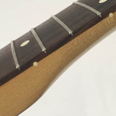 Vintage Fender Lefty Standard Stratocaster Neck 2001 Relic Strat Rosewood + Upgraded American Vintage Bone Nut image 12