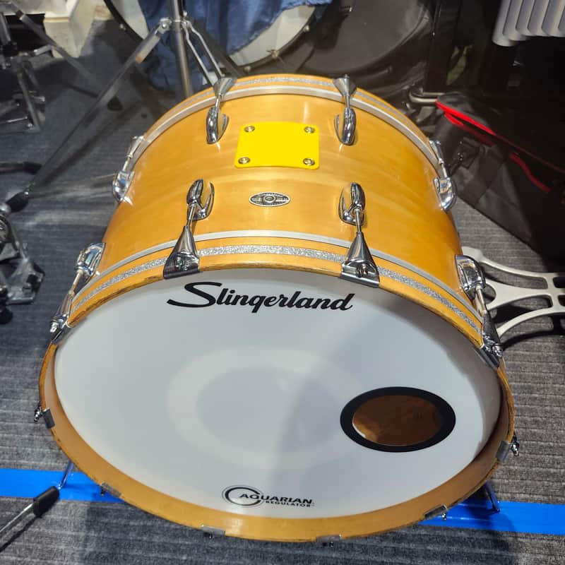 Slingerland 14"x22" Bass Drum - 1970's - 3-Ply - Natural Maple Finish image 1