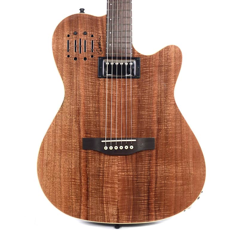 Godin A6 Ultra Koa HG Limited Edition Semi-Hollow High-Gloss Natural Bild 1