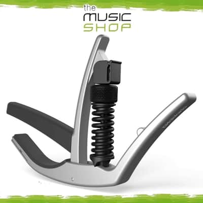 D'Addario Planet Waves Silver Artist Guitar Capo w Adjustable Tension- PW-CP-10S image 1