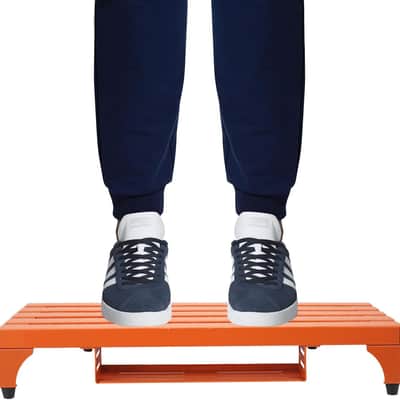 Super Light 3.3 lb Guitar Pedal Board 22" x 12.5" Aluminum Alloy Pedalboard with Power Supply Cradle (Orange, APB-22OR) image 5