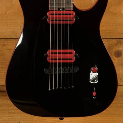 Schecter Sunset-7 - Ebony - Red Dawn - 7-String image 3