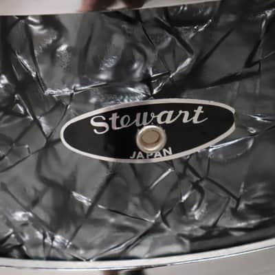 Stewart 3pc Drum Set Kit Black Pearl Vintage 1960's MIJ image 11