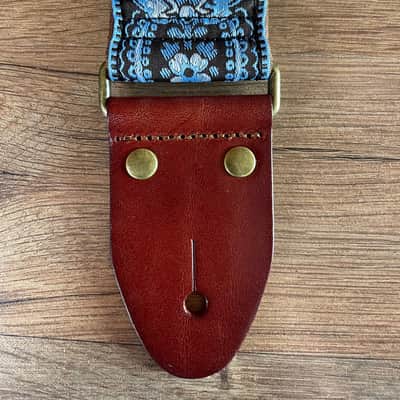 Tetherax RTF Fancy Rag Top Series - Classic Jacque Vintage Weave Leather End Strap - Baby Blue/Brown image 4